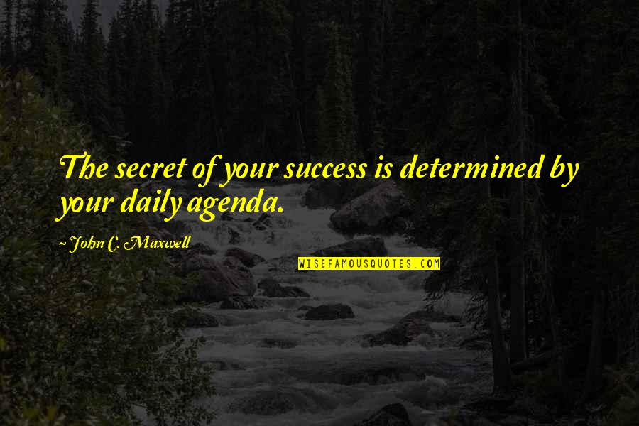 Dont Get Attached Easily Quotes By John C. Maxwell: The secret of your success is determined by Dont Get Attached Easily Quotes By John C. Maxwell: The secret of your success is determined by