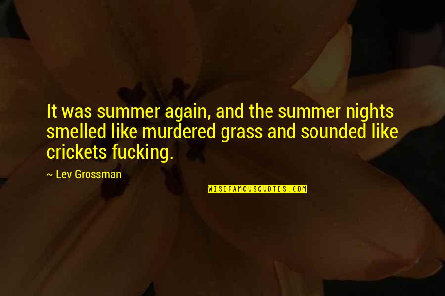 Don't Give Up On Us Tumblr Quotes By Lev Grossman: It was summer again, and the summer nights