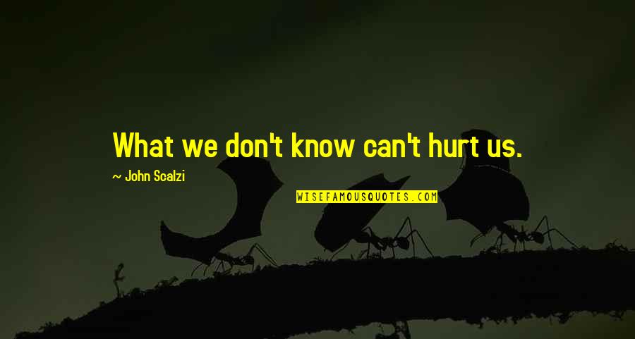 Don't Hurt So Much Quotes By John Scalzi: What we don't know can't hurt us.