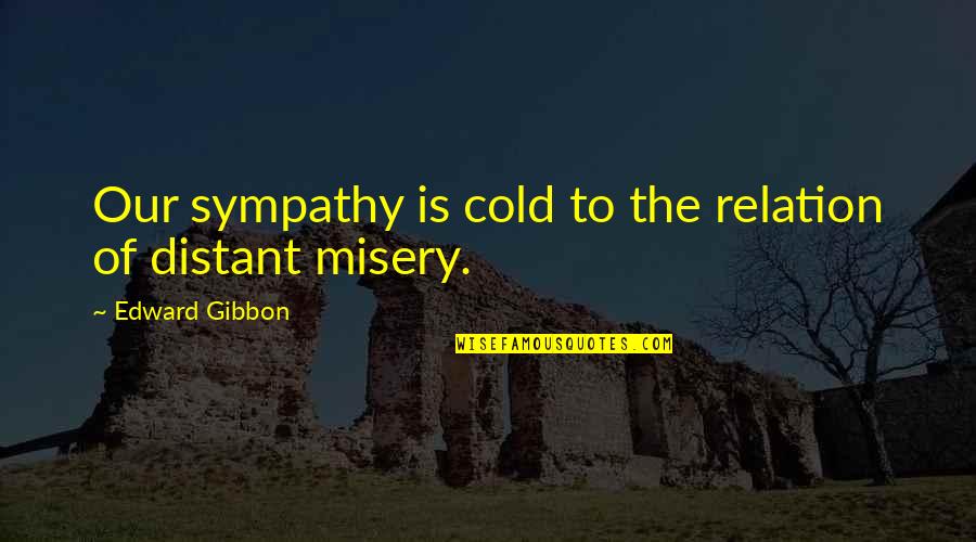 Dont Hurt Your Child Quotes By Edward Gibbon: Our sympathy is cold to the relation of Dont Hurt Your Child Quotes By Edward Gibbon: Our sympathy is cold to the relation of
