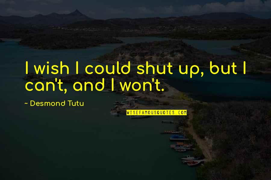 Dont Judge Me If You Don't Know Me Quotes By Desmond Tutu: I wish I could shut up, but I