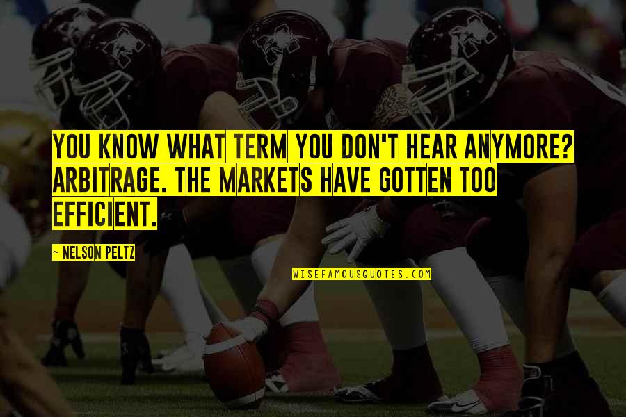 Don't Know What You Have Quotes By Nelson Peltz: You know what term you don't hear anymore?