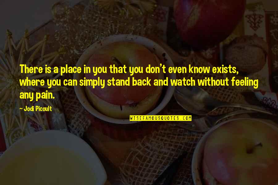 Don't Know Where We Stand Quotes By Jodi Picoult: There is a place in you that you