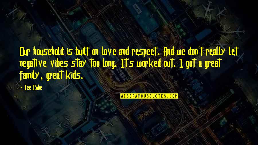 Don't Let Negative Quotes By Ice Cube: Our household is built on love and respect.