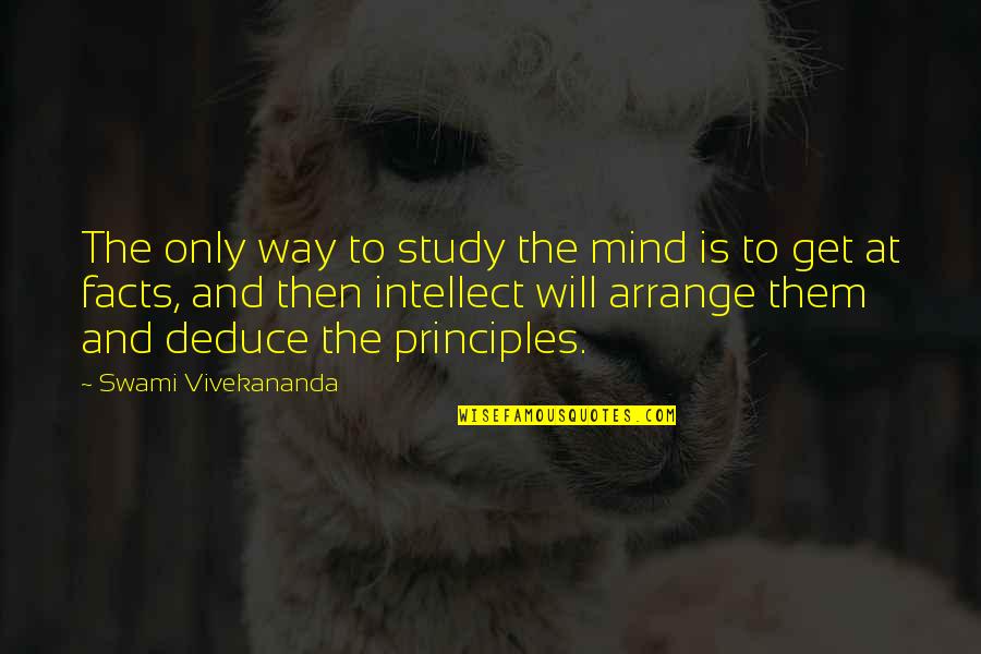 Don't Lie To The One You Love Quotes By Swami Vivekananda: The only way to study the mind is