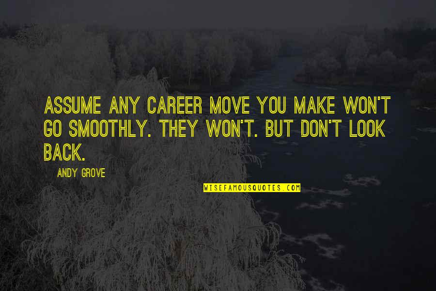 Don't Look At Back Quotes By Andy Grove: Assume any career move you make won't go