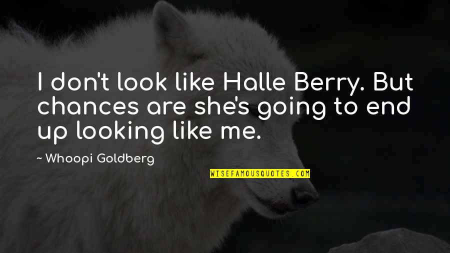 Don't Look At Me Like That Quotes By Whoopi Goldberg: I don't look like Halle Berry. But chances