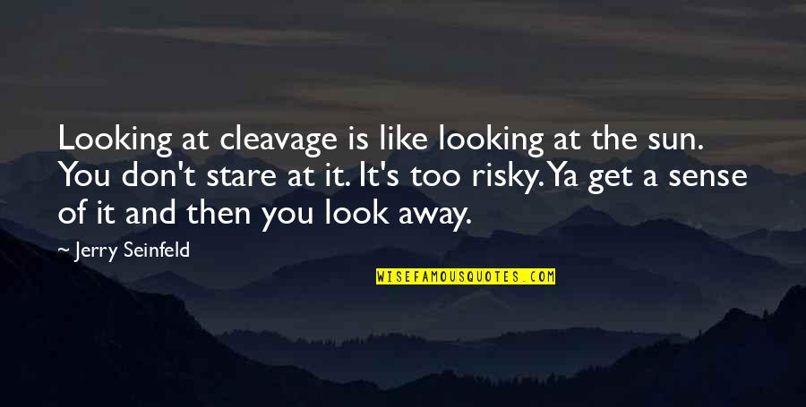 Don't Look Away Quotes By Jerry Seinfeld: Looking at cleavage is like looking at the