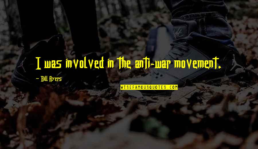 Don't Mess With My Family Quotes By Bill Ayers: I was involved in the anti-war movement.