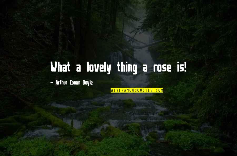 Don't Miss The Boat Quotes By Arthur Conan Doyle: What a lovely thing a rose is!