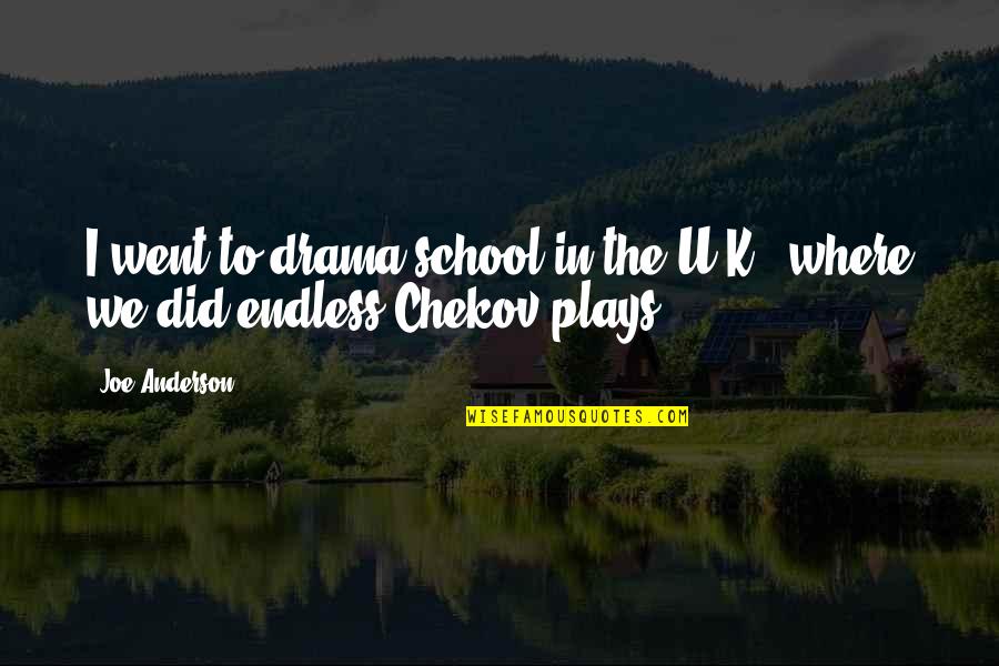 Don't Need Drama Quotes By Joe Anderson: I went to drama school in the U.K.,