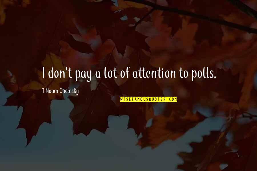 Don't Pay Attention Quotes By Noam Chomsky: I don't pay a lot of attention to