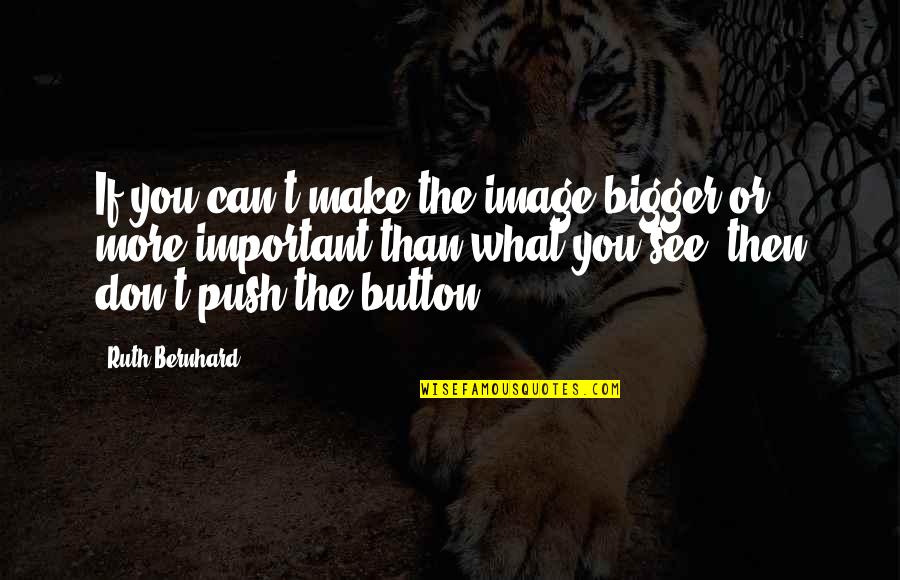 Don't Push My Button Quotes By Ruth Bernhard: If you can't make the image bigger or