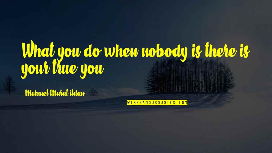 Don't Push Yourself Quotes By Mehmet Murat Ildan: What you do when nobody is there is