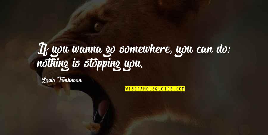 Don't Stop Chasing Quotes By Louis Tomlinson: If you wanna go somewhere, you can do;