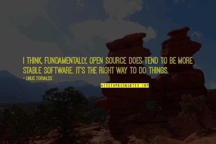 Dont Try To Compete With Me Quotes By Linus Torvalds: I think, fundamentally, open source does tend to