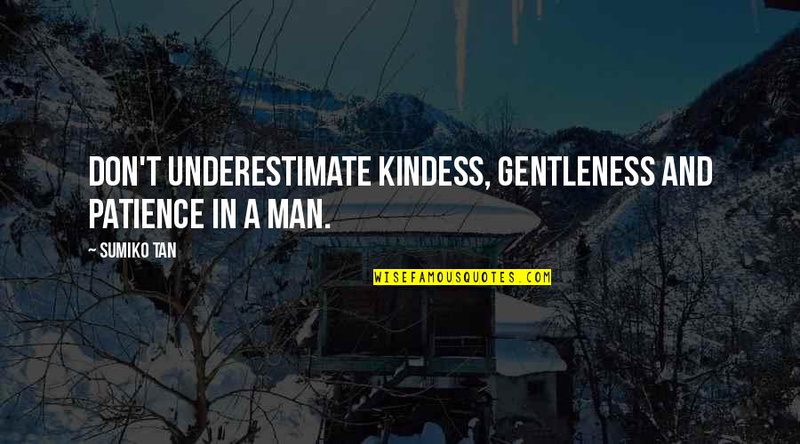 Don't Underestimate Quotes By Sumiko Tan: Don't underestimate kindess, gentleness and patience in a