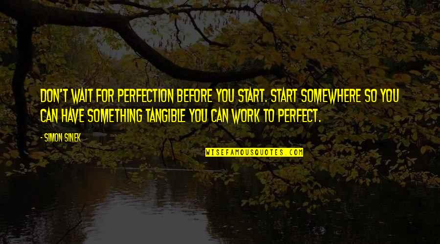 Don't Wait Start Now Quotes By Simon Sinek: Don't wait for perfection before you start. Start