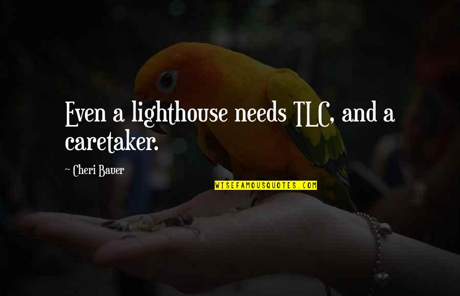 Dont Walk Beside Me Quotes By Cheri Bauer: Even a lighthouse needs TLC, and a caretaker.