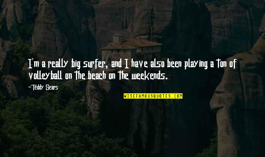 Dont Want It To End Quotes By Teddy Sears: I'm a really big surfer, and I have