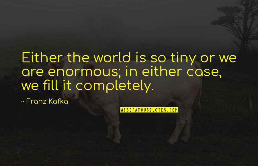 Don't Waste Money Quotes By Franz Kafka: Either the world is so tiny or we
