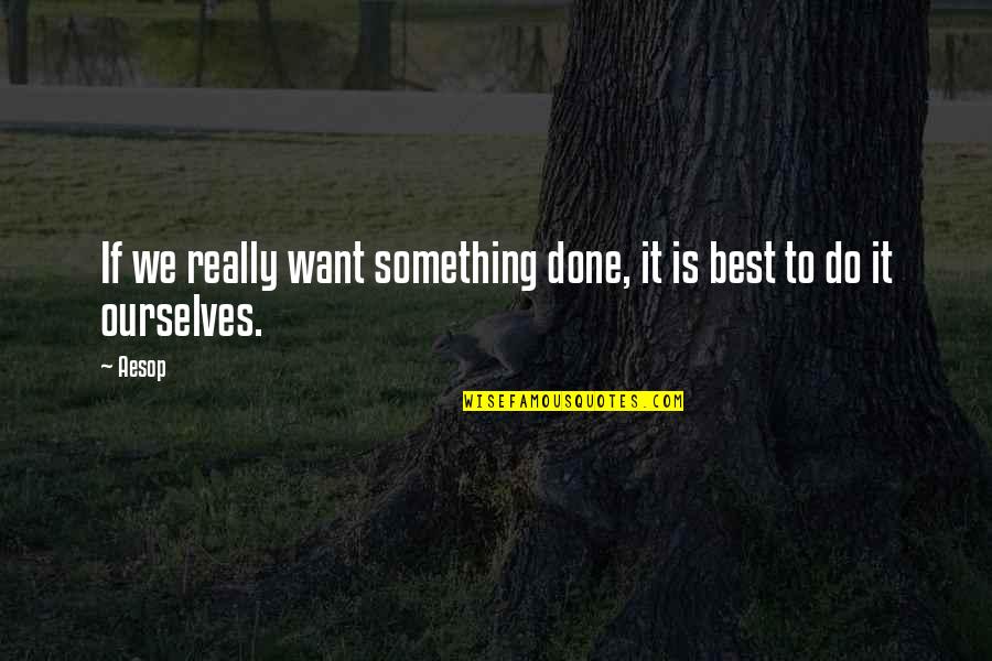 Donya Ina Love Quotes By Aesop: If we really want something done, it is