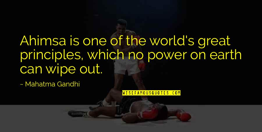 Doomsayers Quotes By Mahatma Gandhi: Ahimsa is one of the world's great principles,
