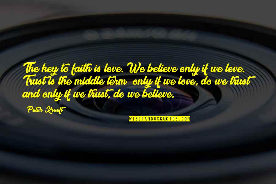 Doontoon Quotes By Peter Kreeft: The key to faith is love. We believe Doontoon Quotes By Peter Kreeft: The key to faith is love. We believe