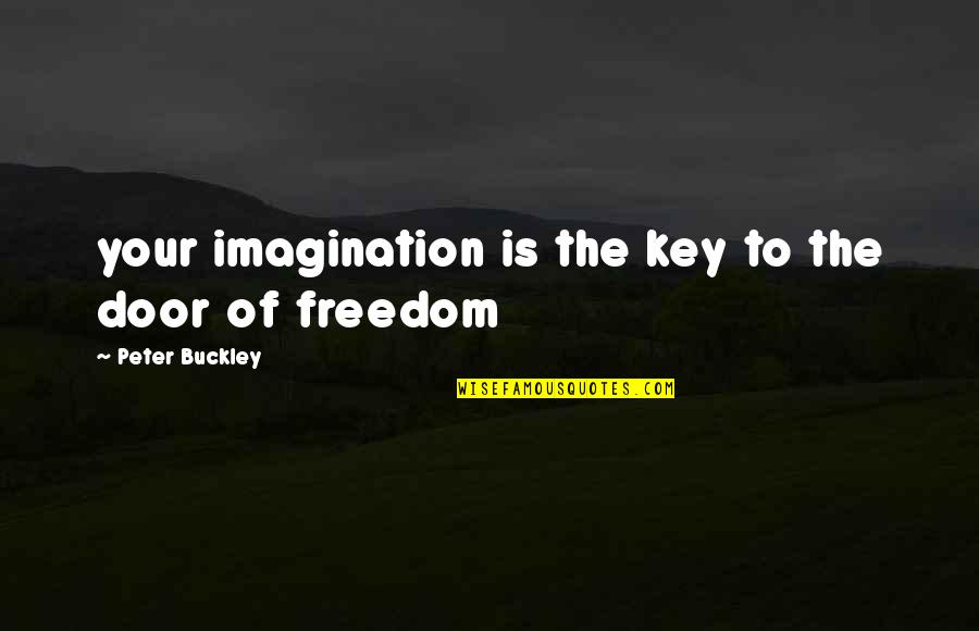 Door Key Quotes By Peter Buckley: your imagination is the key to the door