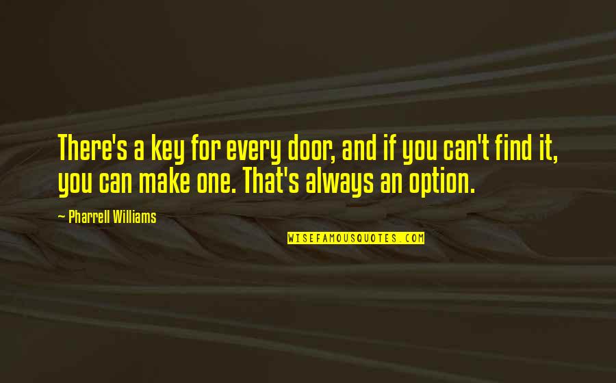 Doors'n'keys Quotes By Pharrell Williams: There's a key for every door, and if