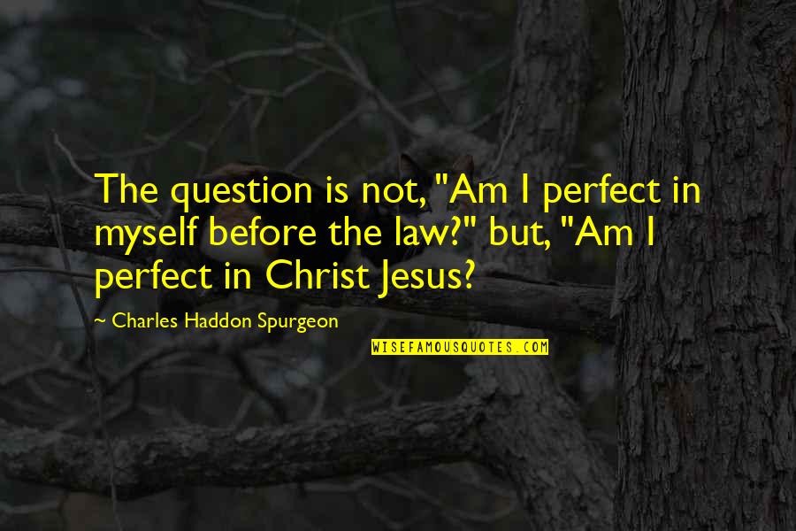 Dooties Quotes By Charles Haddon Spurgeon: The question is not, "Am I perfect in
