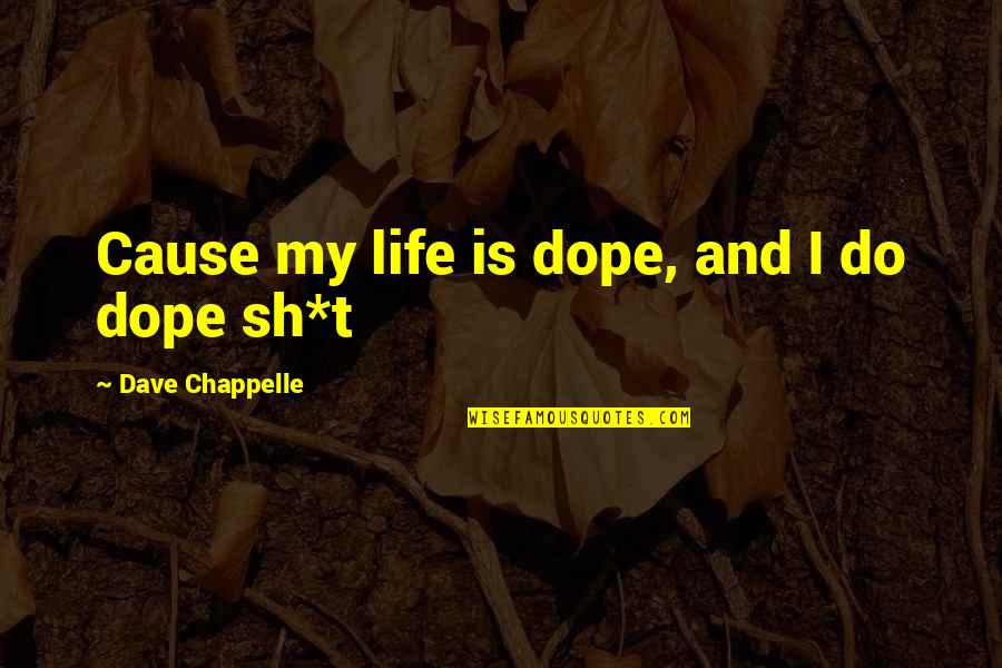 Dope Life Quotes By Dave Chappelle: Cause my life is dope, and I do