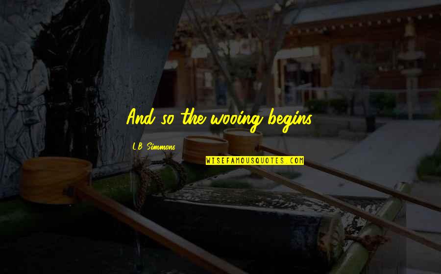 Dorati Tchaikovsky Quotes By L.B. Simmons: And so the wooing begins. Dorati Tchaikovsky Quotes By L.B. Simmons: And so the wooing begins.