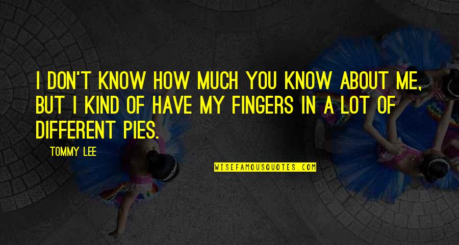 Dorden Quotes By Tommy Lee: I don't know how much you know about