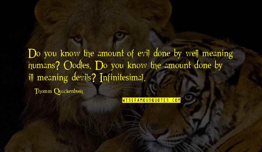 Doris Janzen Longacre Quotes By Thomm Quackenbush: Do you know the amount of evil done Doris Janzen Longacre Quotes By Thomm Quackenbush: Do you know the amount of evil done