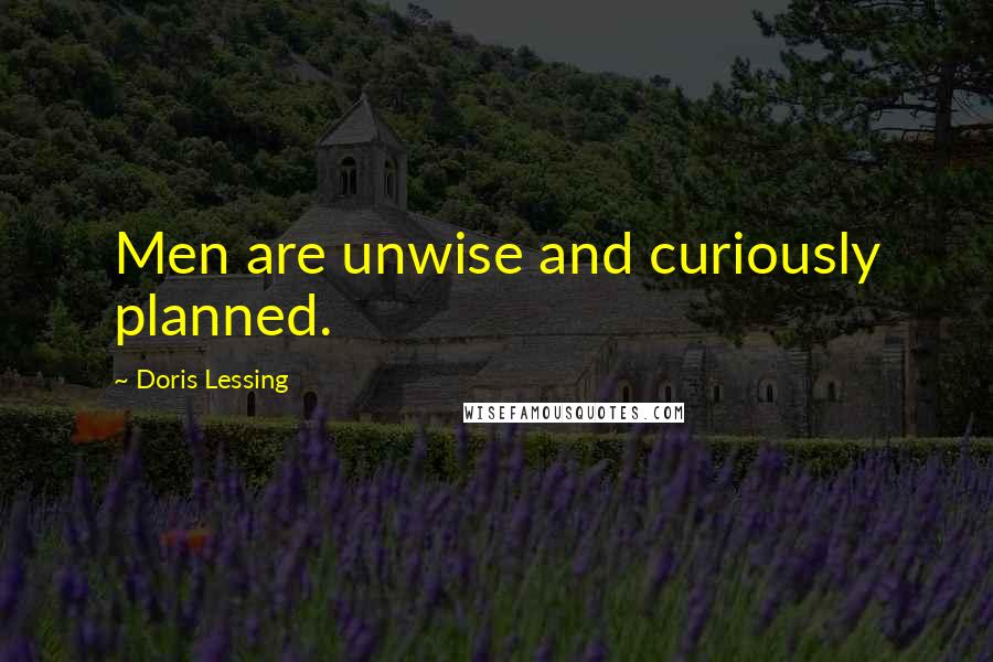 Doris Lessing quotes: Men are unwise and curiously planned.