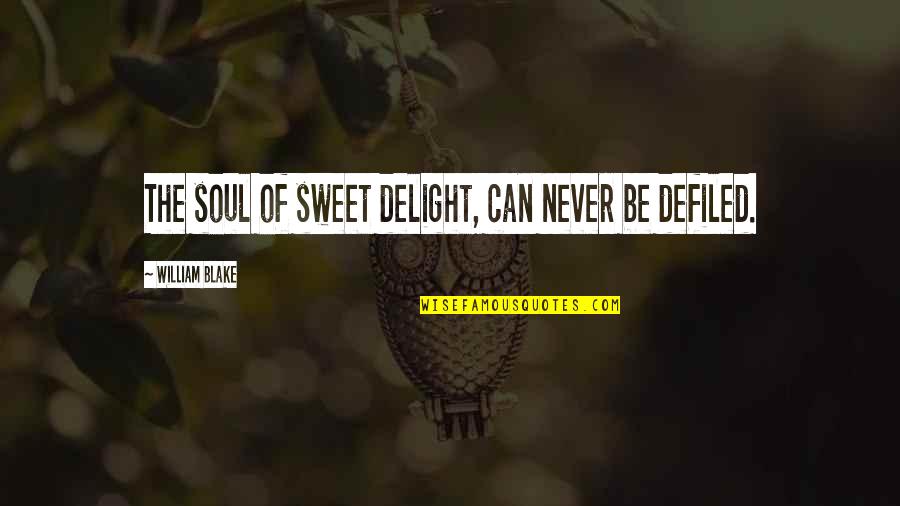 Dorlach Quotes By William Blake: The soul of sweet delight, can never be