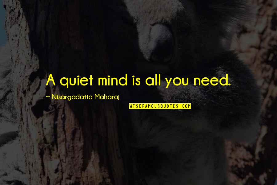 Dormady Transfer Quotes By Nisargadatta Maharaj: A quiet mind is all you need. Dormady Transfer Quotes By Nisargadatta Maharaj: A quiet mind is all you need.