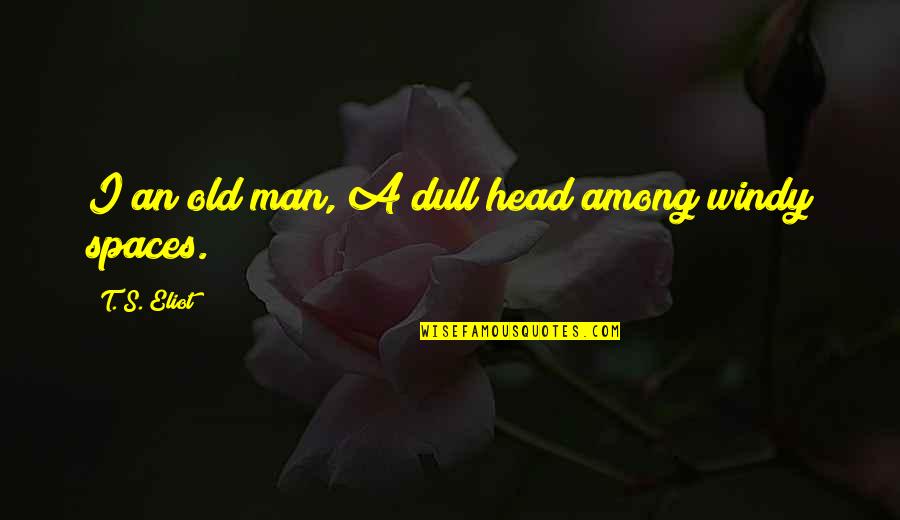 Dormente De Madeira Quotes By T. S. Eliot: I an old man, A dull head among Dormente De Madeira Quotes By T. S. Eliot: I an old man, A dull head among