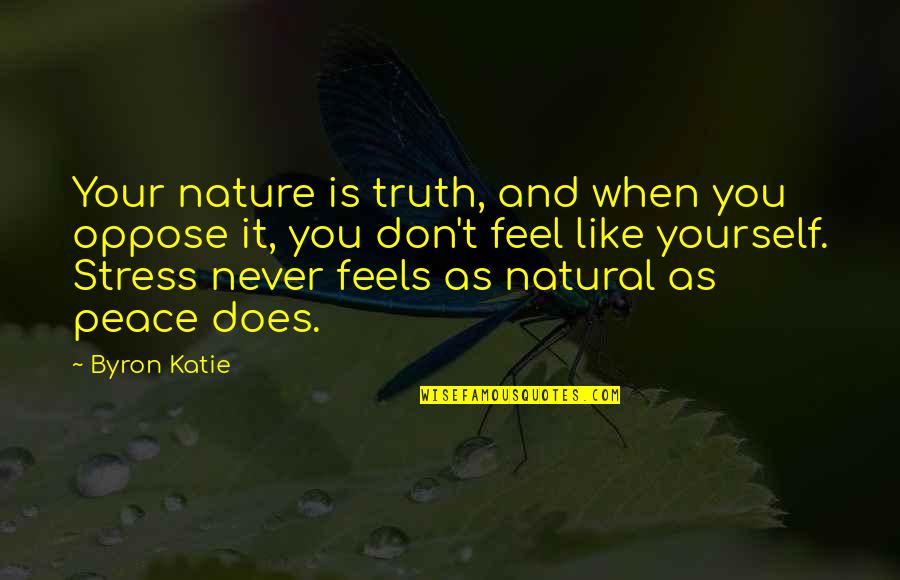 Dormers In Attic Quotes By Byron Katie: Your nature is truth, and when you oppose