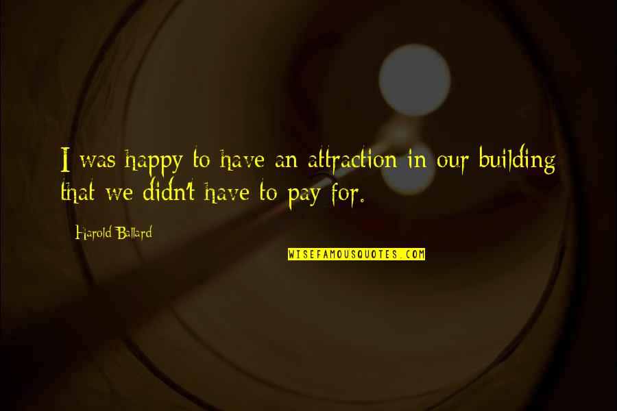 Dormeyer Products Quotes By Harold Ballard: I was happy to have an attraction in