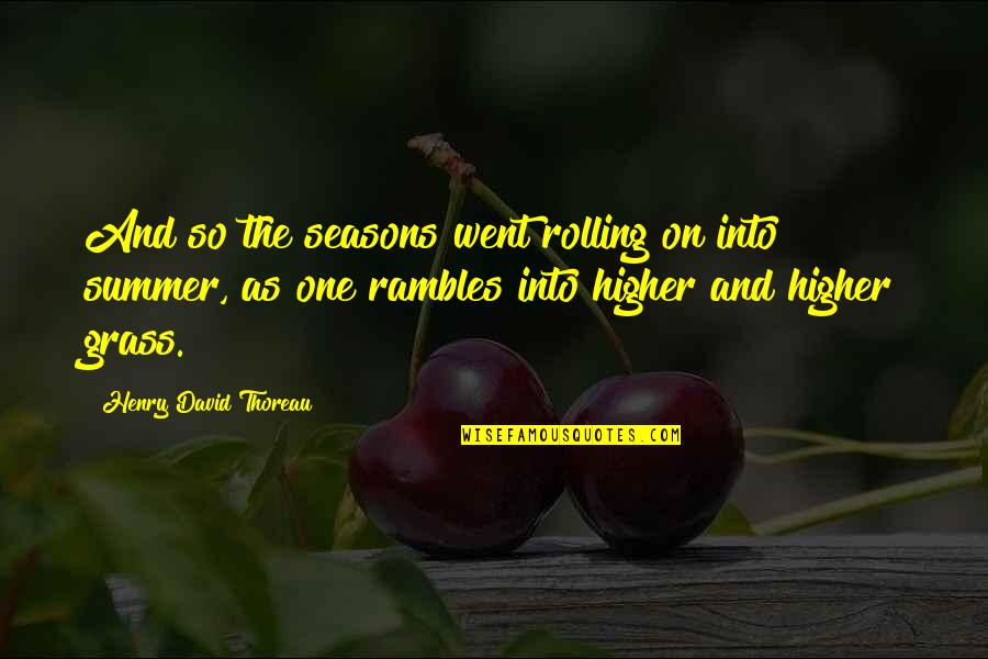 Dormia Basket Quotes By Henry David Thoreau: And so the seasons went rolling on into