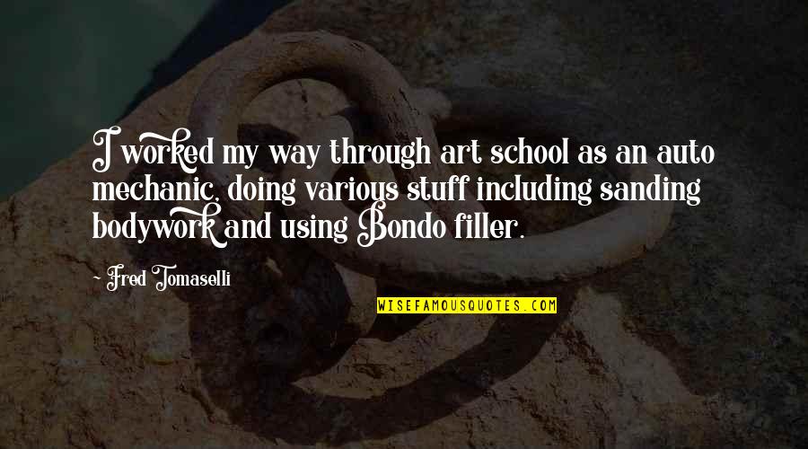 Dornerworks Quotes By Fred Tomaselli: I worked my way through art school as Dornerworks Quotes By Fred Tomaselli: I worked my way through art school as