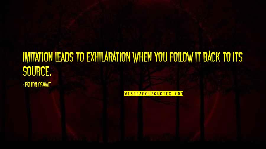 Dornier Seastar Quotes By Patton Oswalt: Imitation leads to exhilaration when you follow it