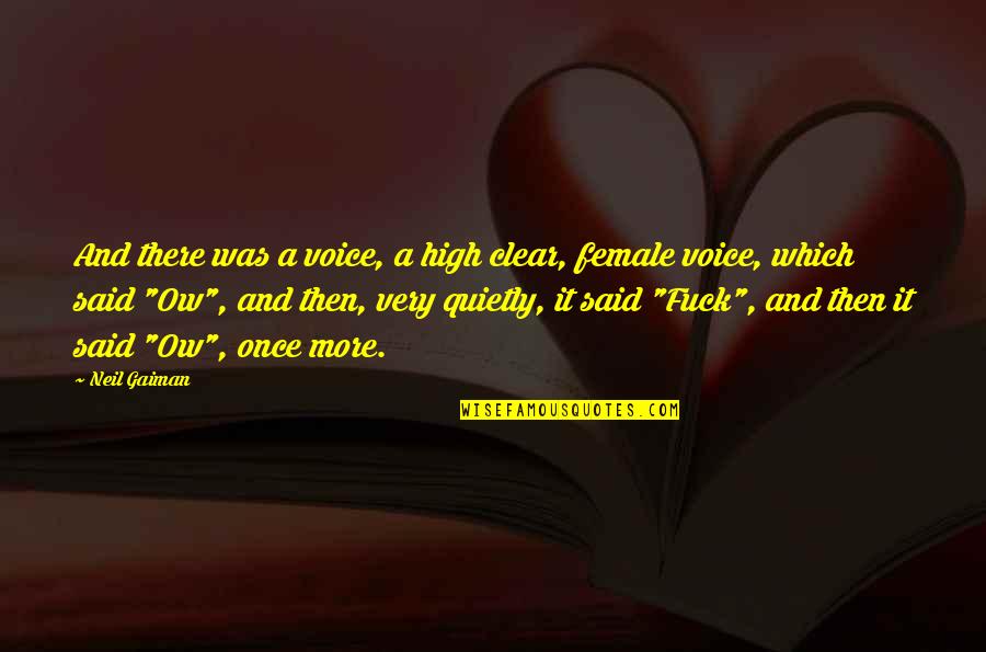 Dorotheos Quotes By Neil Gaiman: And there was a voice, a high clear, Dorotheos Quotes By Neil Gaiman: And there was a voice, a high clear,