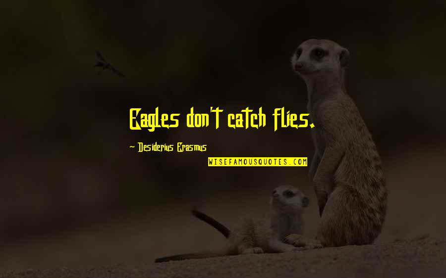 Dorothy Leigh Sayers Quotes By Desiderius Erasmus: Eagles don't catch flies. Dorothy Leigh Sayers Quotes By Desiderius Erasmus: Eagles don't catch flies.