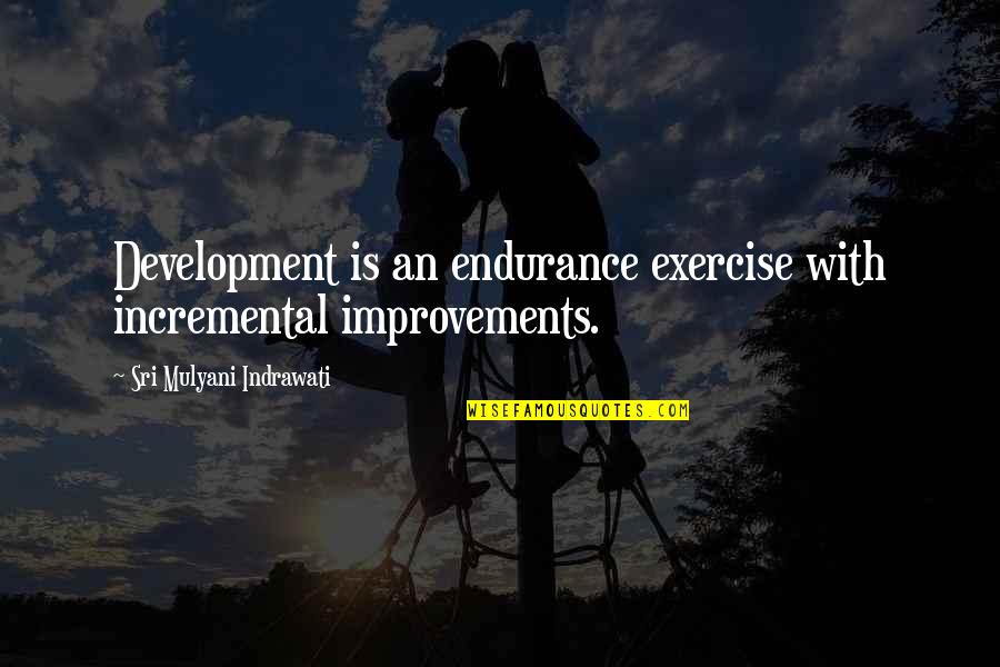 Dorothy Livesay Quotes By Sri Mulyani Indrawati: Development is an endurance exercise with incremental improvements.