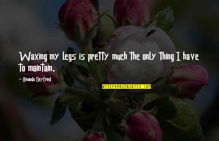 Dos Echo No Quotes By Amanda Seyfried: Waxing my legs is pretty much the only