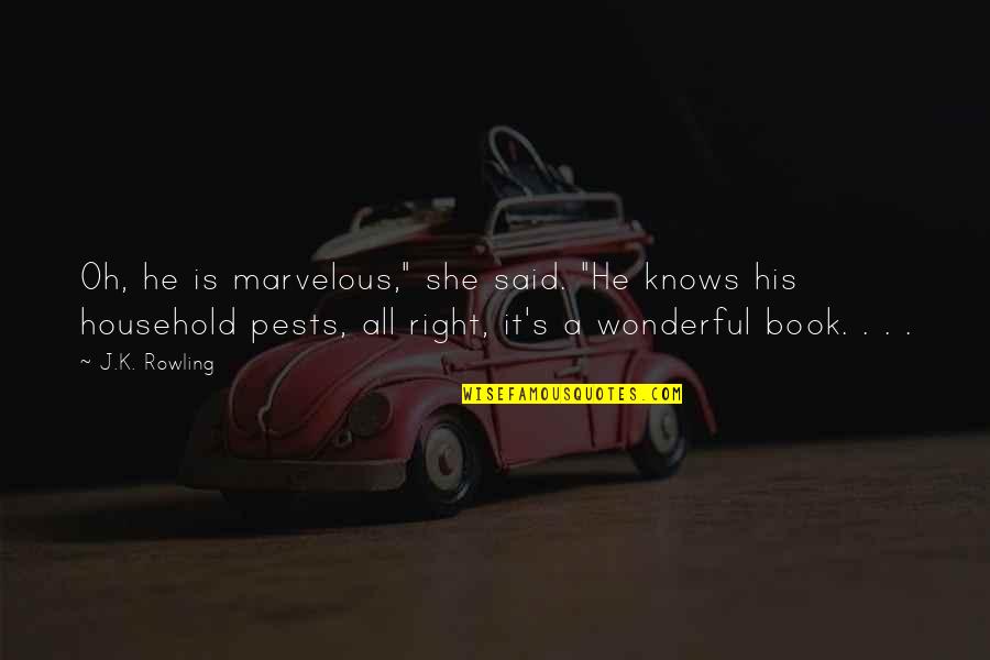 Dose Of Happiness Quotes By J.K. Rowling: Oh, he is marvelous," she said. "He knows