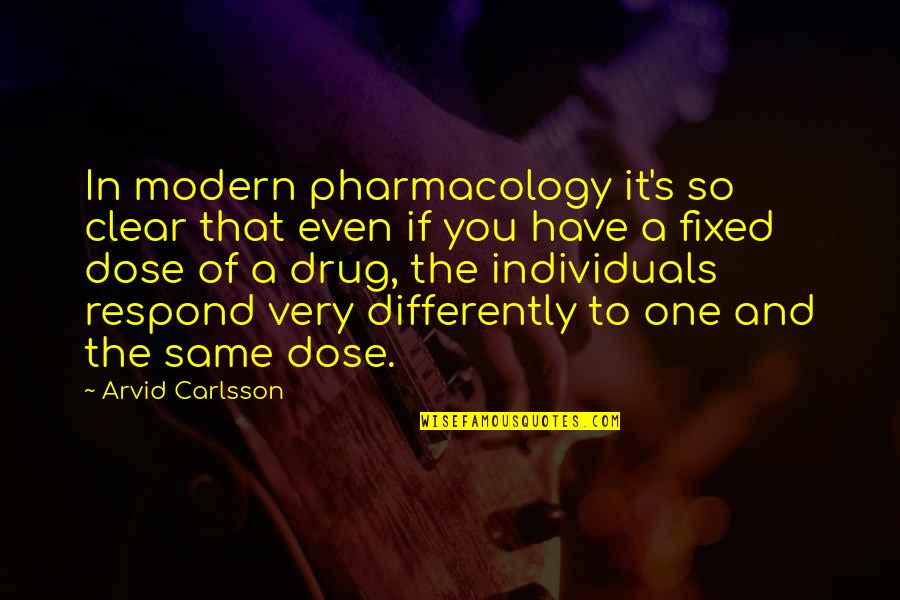 Dose Quotes By Arvid Carlsson: In modern pharmacology it's so clear that even Dose Quotes By Arvid Carlsson: In modern pharmacology it's so clear that even